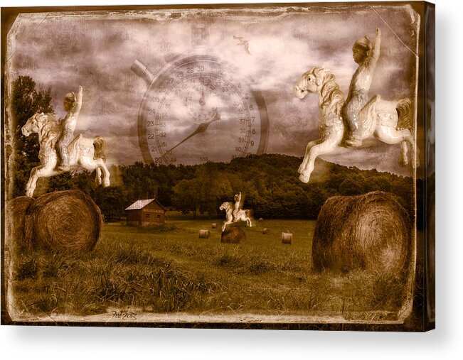 Bales Acrylic Print featuring the photograph Roto Bale Derby by Robert FERD Frank
