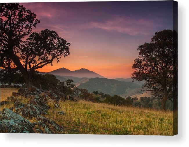 Landscape Acrylic Print featuring the photograph Round Valley After Sunset by Marc Crumpler