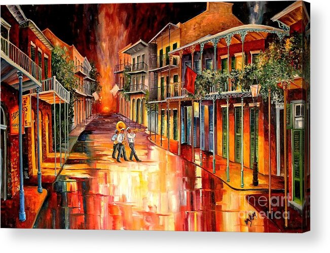 New Orleans Acrylic Print featuring the painting Royal Street Serenade by Diane Millsap