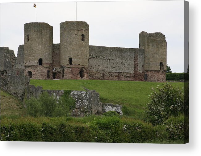 Castles Acrylic Print featuring the photograph Ruddlan castle 2 by Christopher Rowlands