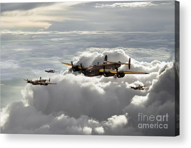 Handley Page Halifax Acrylic Print featuring the digital art Ruhr Valley Express by Airpower Art