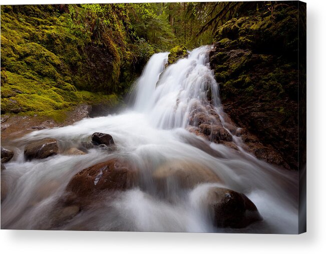 Waterfall Acrylic Print featuring the photograph Rushing Cascades by Andrew Kumler
