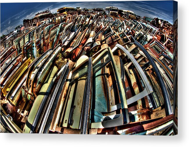 Door Acrylic Print featuring the photograph Rusty Old American Dreams - 5 by Mark Valentine