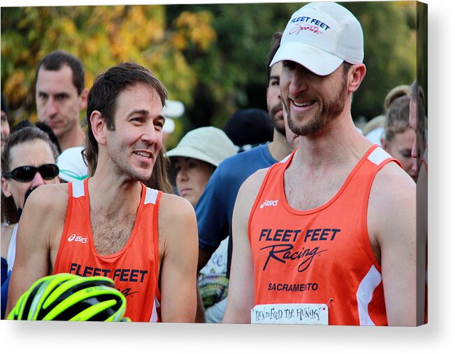 Run To Feed The Hungry 2013 Acrylic Print featuring the photograph Ryan and Jeff by Randy Wehner