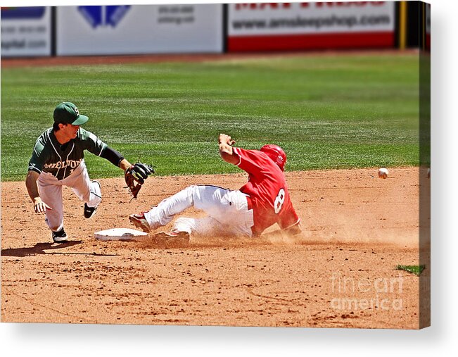 Colorado Acrylic Print featuring the photograph Safe at second by Bob Hislop