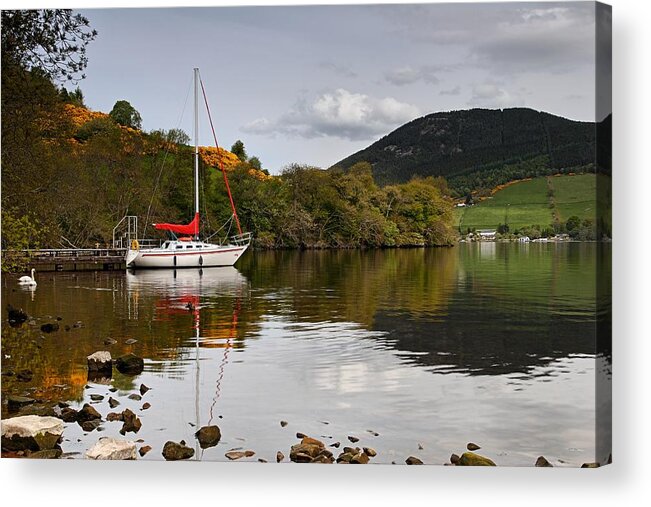 Sail Boat Acrylic Print featuring the photograph Sail Boat on Loch Ness by Mike Farslow