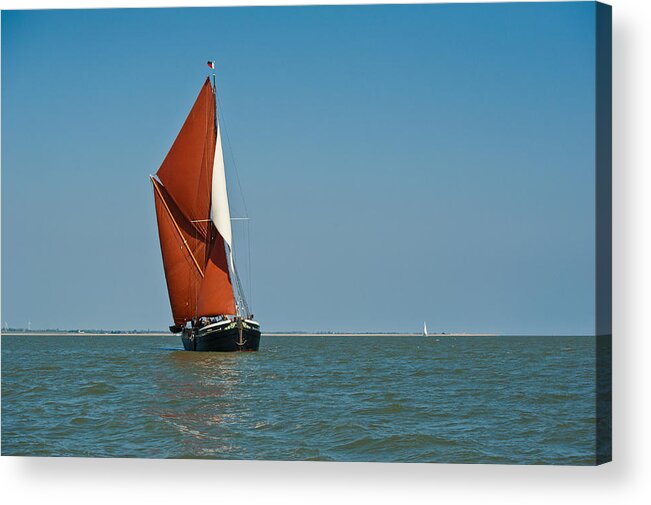 Thames Barge Acrylic Print featuring the photograph Sailing barge by Gary Eason