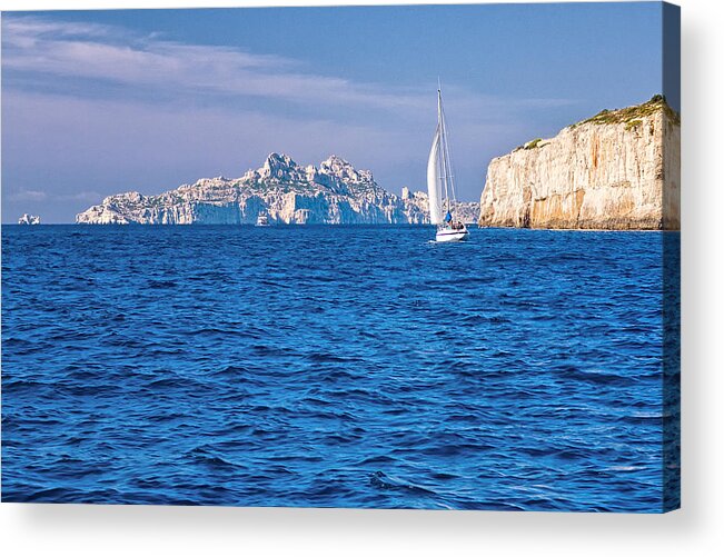Europe Acrylic Print featuring the photograph Sailing South of France by Joan Herwig