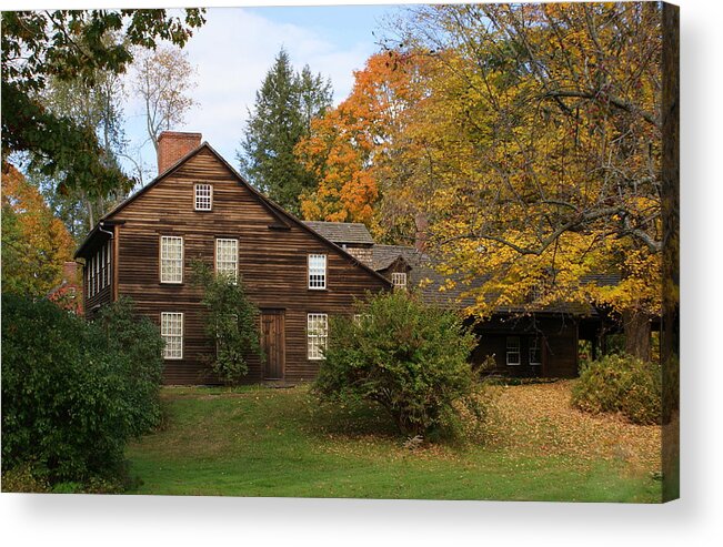 Fall Acrylic Print featuring the photograph Saltbox in Fall by Lois Lepisto