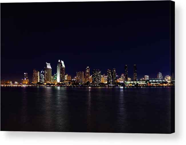 Night Acrylic Print featuring the photograph San Diego Night Lights by Brook Burling