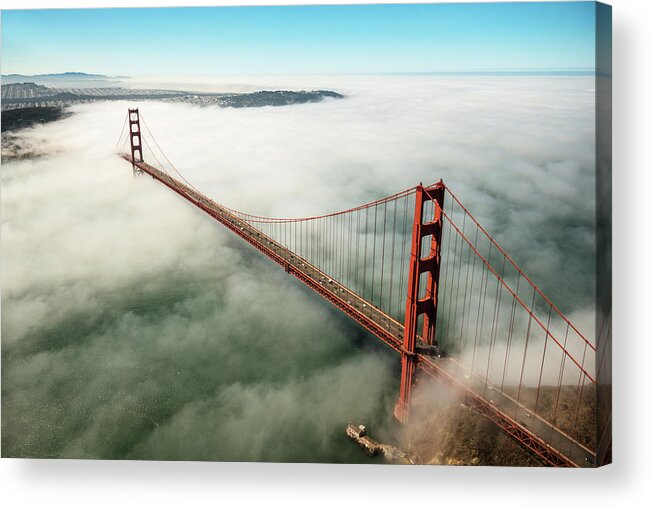 Scenics Acrylic Print featuring the photograph San Francisco Golden Gate Bridge by Franckreporter