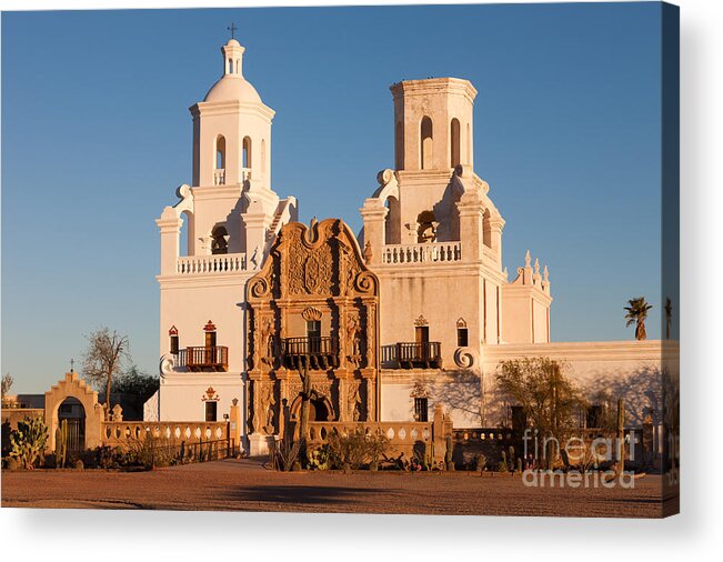 Clarence Holmes Acrylic Print featuring the photograph San Xavier del Bac Mission III by Clarence Holmes