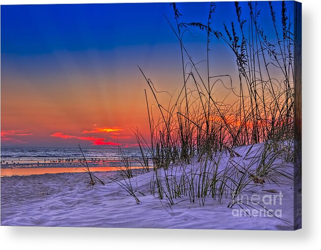 Sand And Sea Acrylic Print featuring the photograph Sand and Sea by Marvin Spates