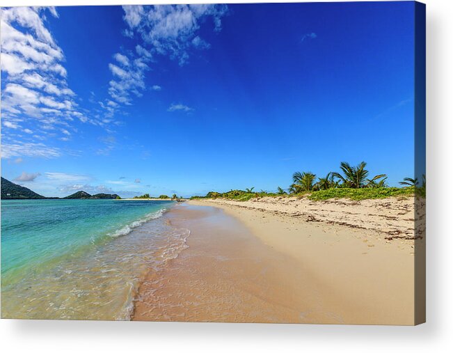 Water's Edge Acrylic Print featuring the photograph Sandy Island, Grenada by Flavio Vallenari