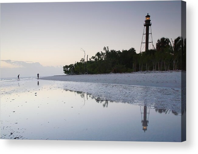 Light Acrylic Print featuring the photograph Sanibel Lighthouse II by Steven Ainsworth