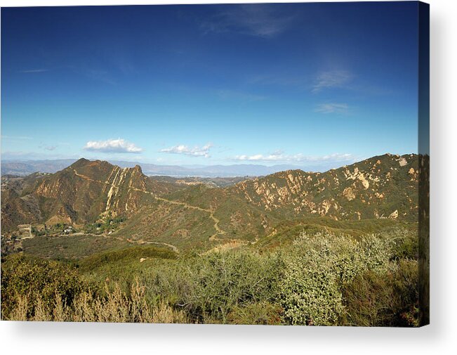Scenics Acrylic Print featuring the photograph Santa Monica Mountains by Adiabatic