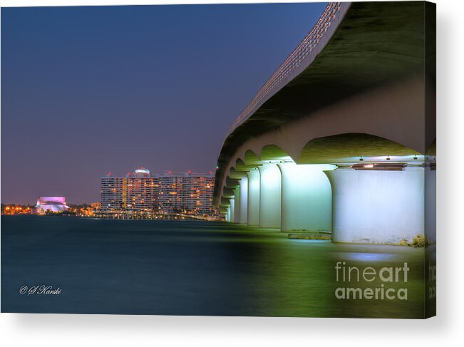 Fl Acrylic Print featuring the photograph Sarasota Ringling Causeway by Sue Karski