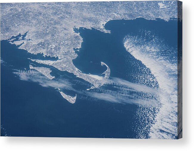 Photography Acrylic Print featuring the photograph Satellite View Of Cape Cod Area by Panoramic Images