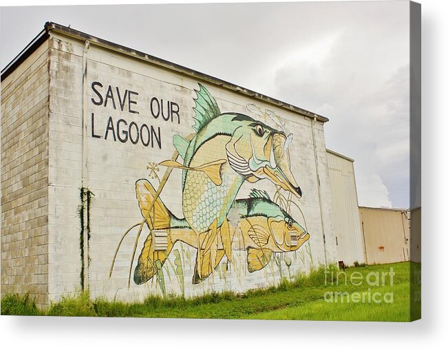 Save Our Lagoon Acrylic Print featuring the photograph Save Our Lagoon by Lynda Dawson-Youngclaus