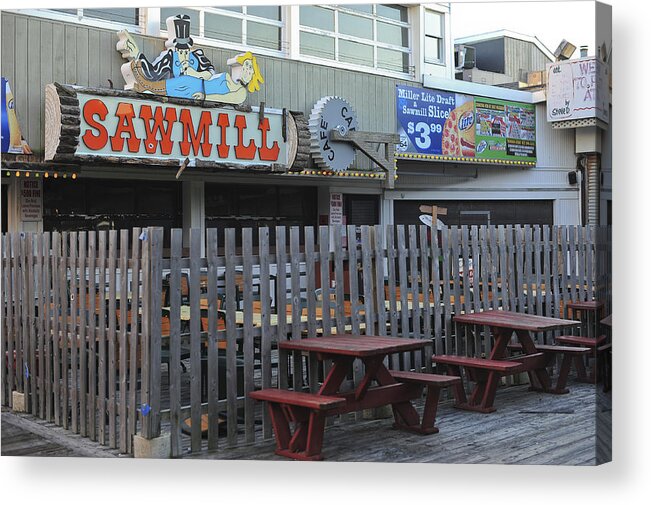 Sawmill Cafe Seaside Park New Jersey Acrylic Print featuring the photograph Sawmill Cafe Seaside Park New Jersey by Terry DeLuco