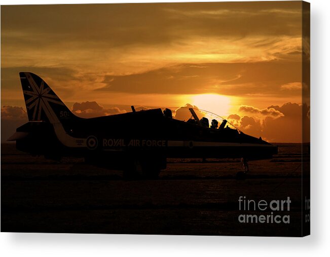 Raf Acrylic Print featuring the digital art Scampton Sunset by Airpower Art