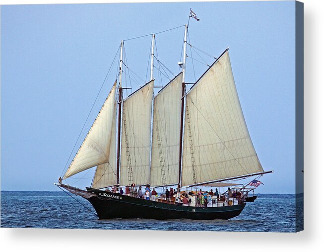 Alliance Acrylic Print featuring the photograph Schooner Alliance by Jerry Gammon