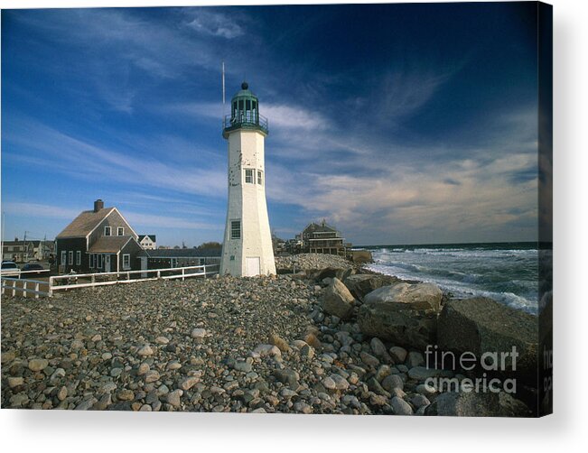 Lighthouse Acrylic Print featuring the photograph Scituate Lighthouse by Bruce Roberts