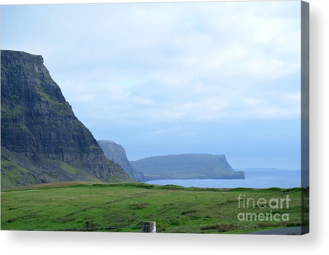 Neist Point Acrylic Print featuring the photograph Sea Cliffs at Neist Point in Scotland by DejaVu Designs