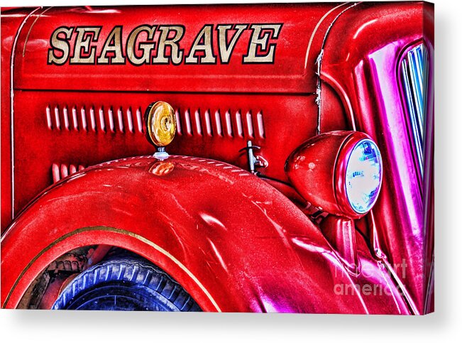 Firehouse Acrylic Print featuring the photograph Seagrave By Diana Sainz by Diana Raquel Sainz