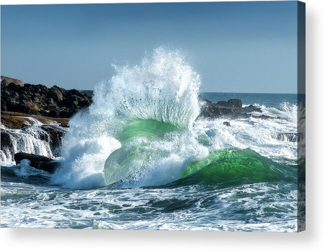 Seascape Acrylic Print featuring the photograph Seascape 3 by David Rothstein
