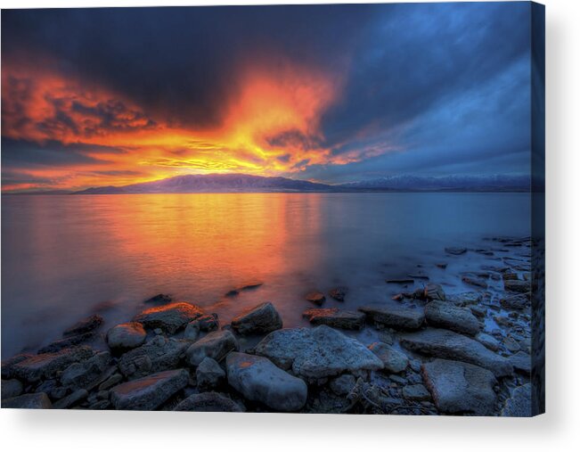 America Acrylic Print featuring the photograph Seascape 8 by Ingrid Smith-Johnsen