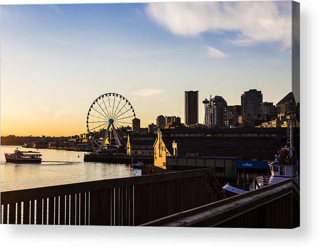 Andrew Pacheco Acrylic Print featuring the photograph Seattle Waterfront by Andrew Pacheco