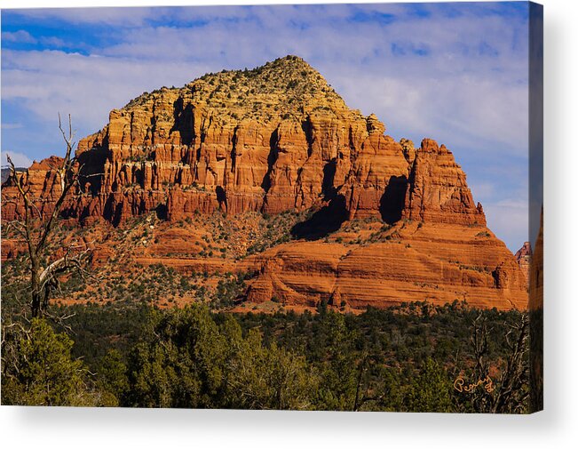 Pennysprints Acrylic Print featuring the photograph Sedona Rock Formations by Penny Lisowski