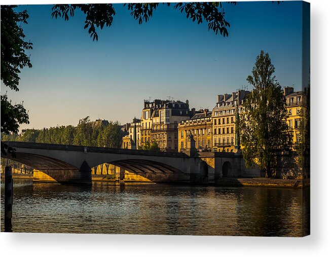 France Acrylic Print featuring the photograph Seine Sunrise by Mark Llewellyn
