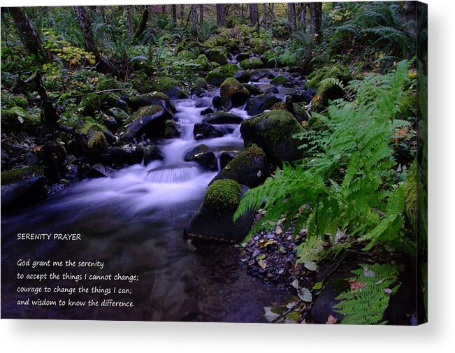 Water Acrylic Print featuring the photograph Serenity Prayer by Jeff Swan