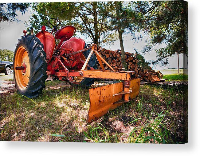 Massey Harris Tractor Acrylic Print featuring the photograph Sexy Massey Harris by Sennie Pierson