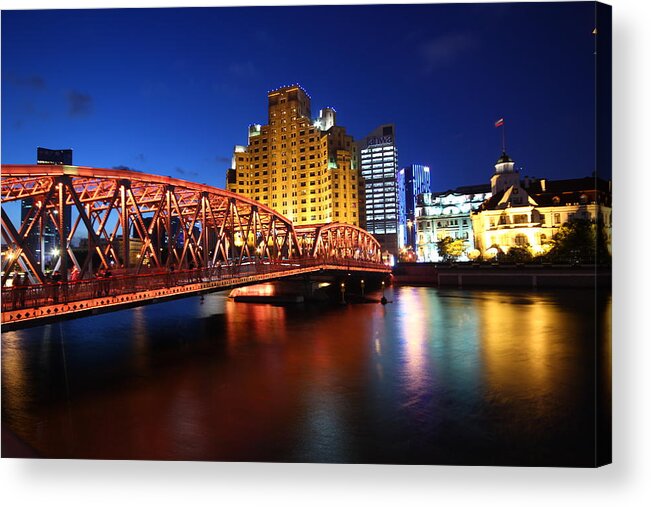 Tranquility Acrylic Print featuring the photograph Shanghai The Bund Img_1587 by Xiaozhu Yuan