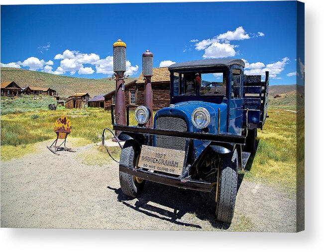 Bodie Ghost Town Acrylic Print featuring the photograph Shell Station in Bodie by Joseph Urbaszewski