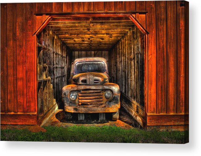Rusty Trucks Acrylic Print featuring the photograph Sheltered by Reid Callaway