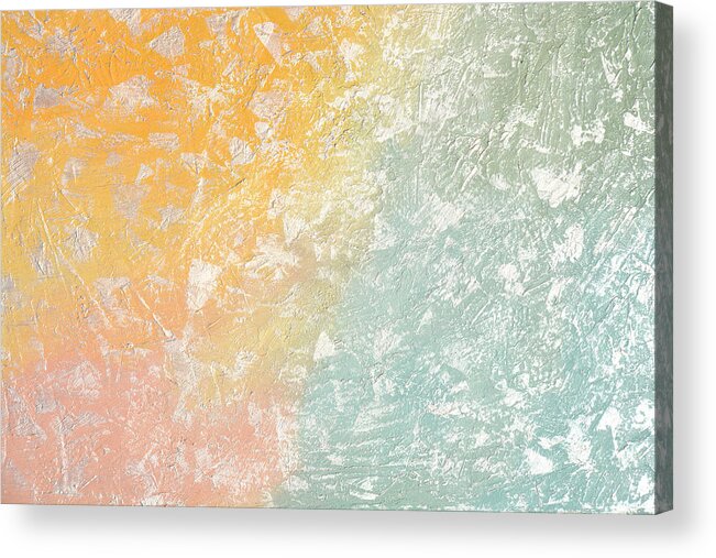 Sky Acrylic Print featuring the painting Shimmering Pastels 2 by Linda Bailey