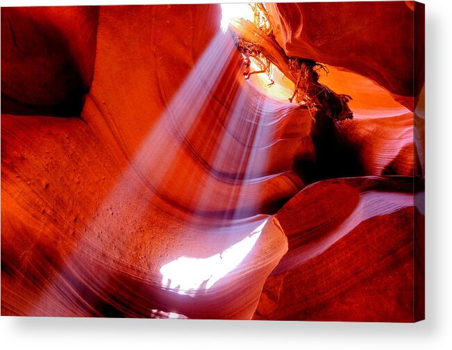 America Acrylic Print featuring the photograph Shining Through - Antelope Canyon - Arizona by Gregory Ballos