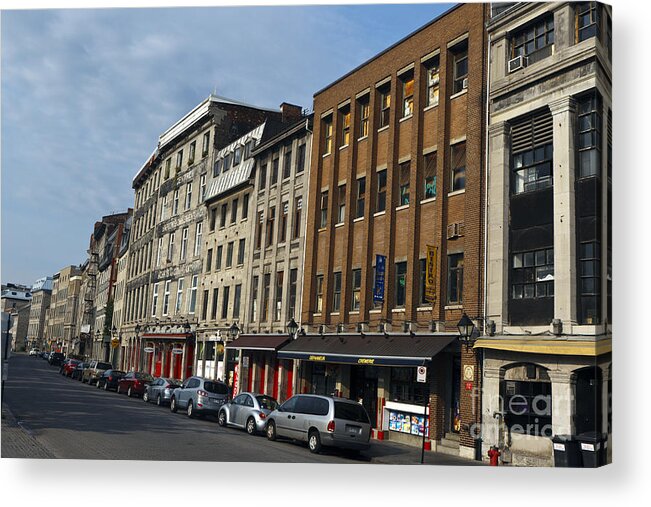 Travel Acrylic Print featuring the photograph Shops and buildings along Rue Saint-Paul Old Montreal by Jason O Watson