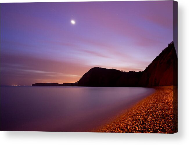 Sidmouth Acrylic Print featuring the photograph Sidmouth and Venus by Pete Hemington