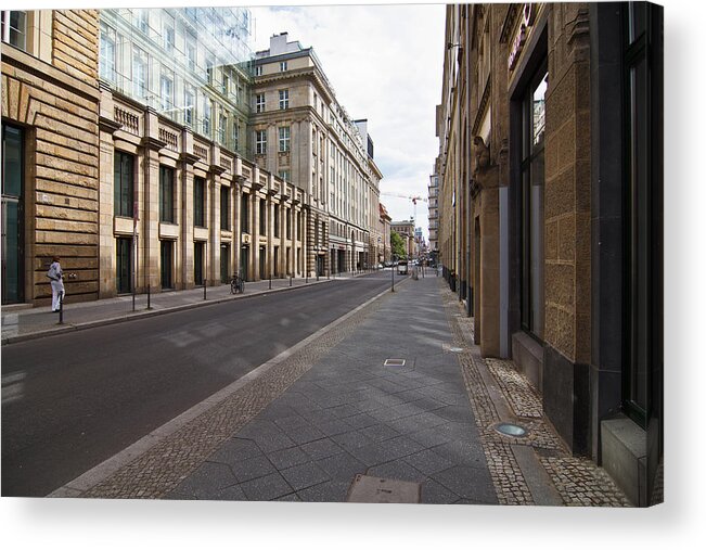 Tranquility Acrylic Print featuring the photograph Silent street at Berlin by Kerstin Rüttgerodt