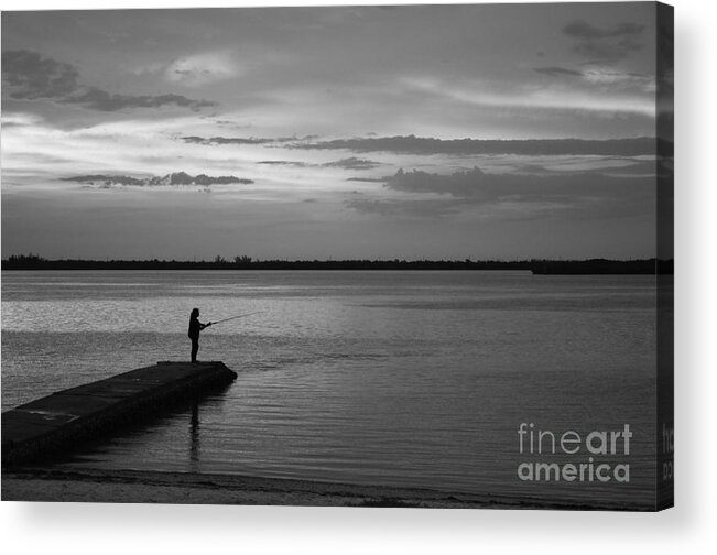 Black Acrylic Print featuring the photograph Silhouette In Black And White by Bob Sample
