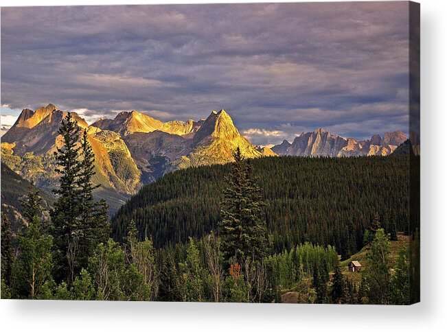 Silverton Acrylic Print featuring the photograph Silverton Sunset Colorado by Ginger Wakem