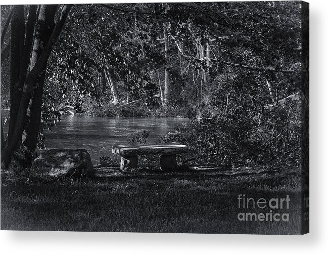 Maine Acrylic Print featuring the photograph Sit and Ponder by Mark Myhaver