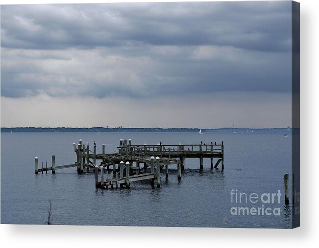 Dock Acrylic Print featuring the photograph Sitting on the Dock of the Bay by Tammie Miller