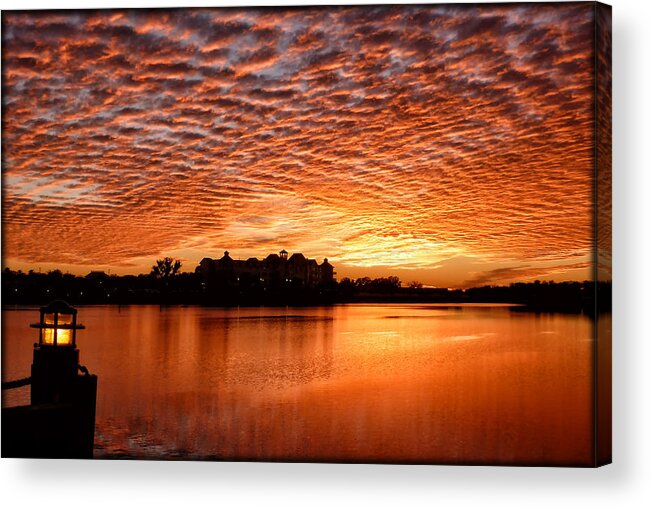 Crystal Yingling Acrylic Print featuring the photograph Sky on Fire by Ghostwinds Photography