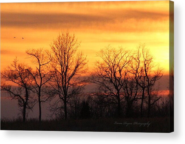 Sunset Acrylic Print featuring the photograph Sky On Fire by Lorna Rose Marie Mills DBA Lorna Rogers Photography